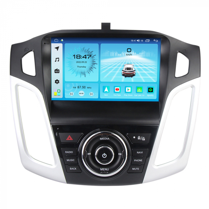 Navigatie Ford Focus 3 din 2012-2018, Rezolutie 2K, Display QLED 9.5 inch, 4GB RAM si 64GB ROM, Android, Procesor Octacore, Slot sim 4G, Sunet DSP, Wireless Carplay si Android Auto, Camera Marsarier, [6]