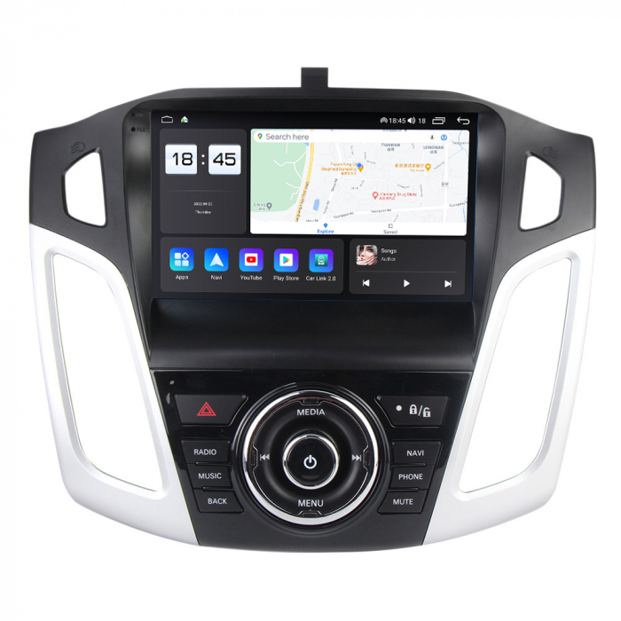 Navigatie Ford Focus 3 din 2012-2018, Rezolutie 2K, Display QLED 9.5 inch, 4GB RAM si 64GB ROM, Android, Procesor Octacore, Slot sim 4G, Sunet DSP, Wireless Carplay si Android Auto, Camera Marsarier, [2]