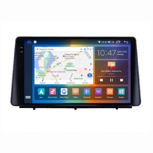 Navigatie Ford Focus 4 2018-2023 Rezolutie 2K, Display QLED 9.5 inch, 4GB RAM si 64GB ROM, Android, Procesor Octacore, Slot sim 4G, Sunet DSP, Wireless Carplay si Android Auto, Camera Marsa [2]