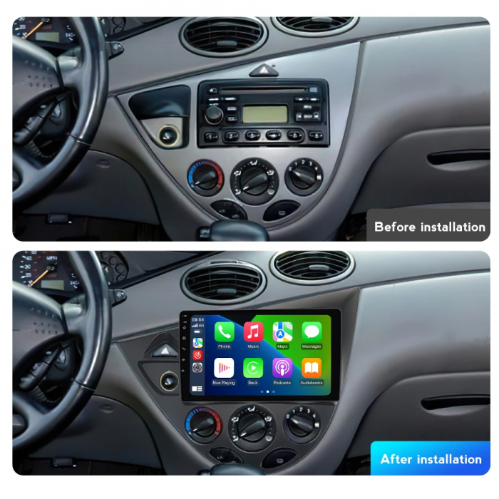 Navigatie Ford Focus Fiesta 1998-2004 Android 14 , 1GB RAM Carplay [4]