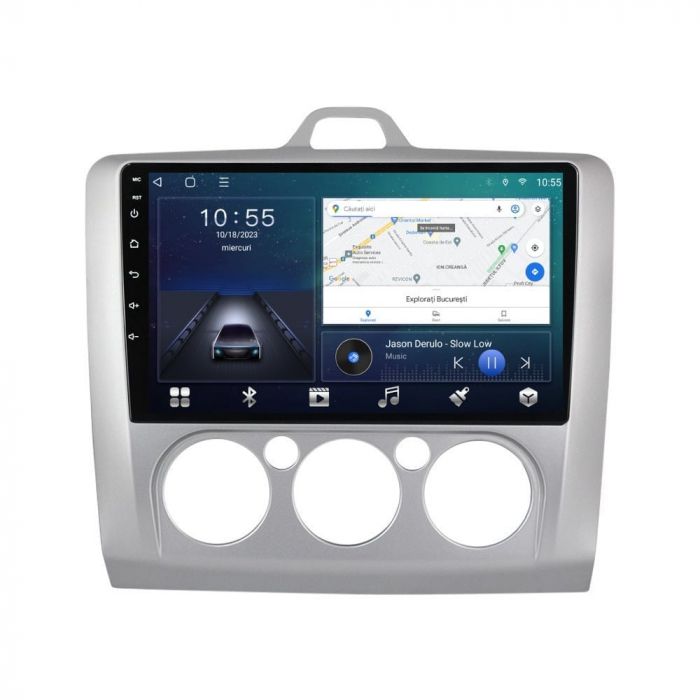 Navigatie Ford Focus mk2 din 2004-2011 Android 14 , 4GB RAM , Procesor Quad Core , Wireless Carplay si Android auto , Display HD Touchscreen, Wi-Fi , Bluetooth, USB [2]