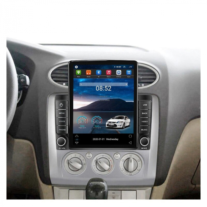 Navigatie Ford Focus mk2 din 2004-2011, Display TESLA 9.5 inch, 2GB RAM si 32GB ROM, Wireless Carplay si Android Auto, Procesor Octacore, Slot sim 4G, Sunet DSP, Camera Marsarier, Bluetooth, USB, Wi F [3]