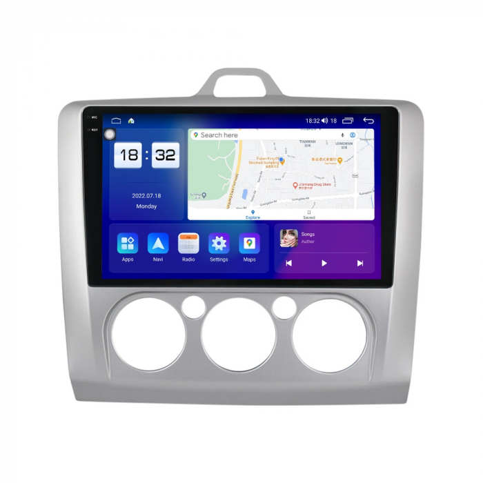 Navigatie Ford Focus mk2 din 2004-2011, Rezolutie 2K, Display QLED 9.5 inch, 4GB RAM si 64GB ROM, Android, Procesor Octacore, Slot sim 4G, Sunet DSP, Wireless Carplay si Android Auto, Camera Marsarier [3]