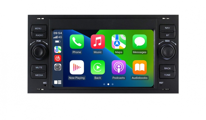 Navigatie Ford Focus Mondeo Transit Kuga Galaxy Fiesta C Max S Max, Wireless Carplay si Android Auto, 4GB RAM si 64GB ROM, Procesor Octacore, Slot sim 4G [2]