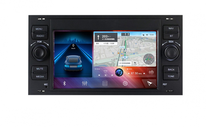 Navigatie Ford Focus Mondeo Transit Kuga Galaxy Fiesta C Max S Max, Wireless Carplay si Android Auto, 4GB RAM si 64GB ROM, Procesor Octacore, Slot sim 4G [4]