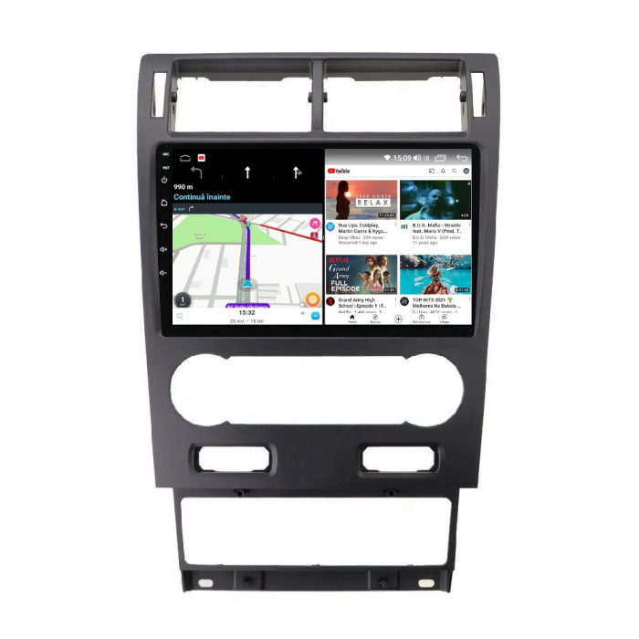 Navigatie Ford Mondeo din 2000-2007 Android 14 , 4GB RAM , Procesor Quad Core , Wireless Carplay si Android auto , Display HD Touchscreen, Wi-Fi , Bluetooth, USB [4]