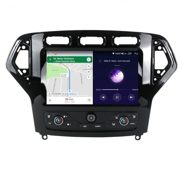 Navigatie Ford Mondeo din 2007-2011 Android 14 , 4GB RAM , Procesor Quad Core , Wireless Carplay si Android auto , Display HD Touchscreen, Wi-Fi , Bluetooth, USB [4]