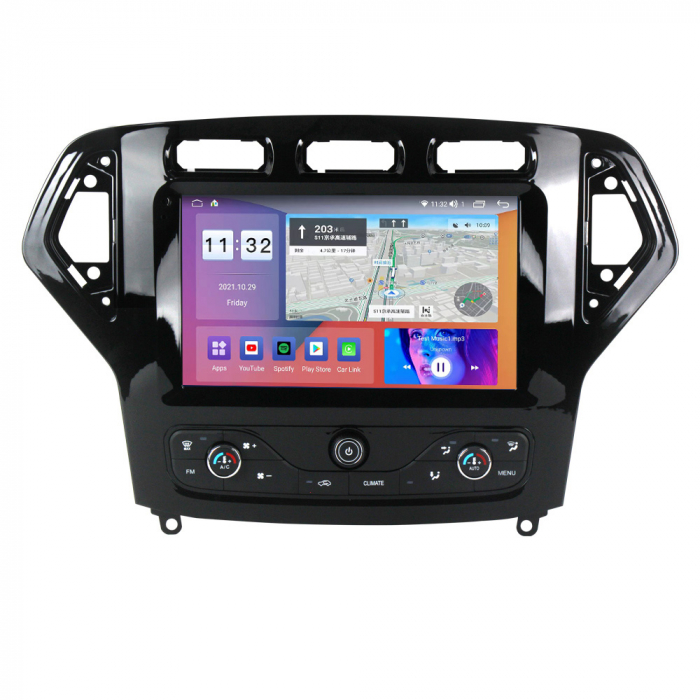 Navigatie Ford Mondeo din 2007-2011, Rezolutie 2K, Display QLED 9.5 inch, 4GB RAM si 64GB ROM, Android, Procesor Octacore, Slot sim 4G, Sunet DSP, Wireless Carplay si Android Auto, Camera Marsarier, U [3]