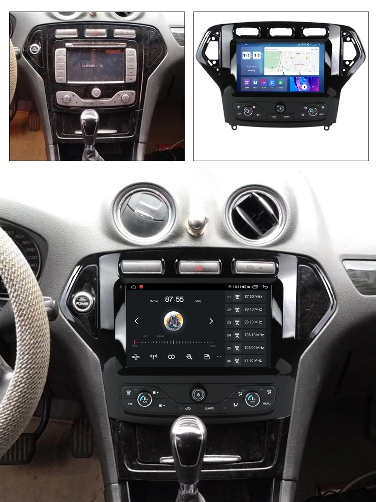 Navigatie Ford Mondeo din 2007-2011, Rezolutie 2K, Ecran QLED 9.5 inch, 8GB RAM si 128GB ROM, Android, Procesor Octacore, Slot sim 4G, Sunet DSP, Wireless Carplay [2]