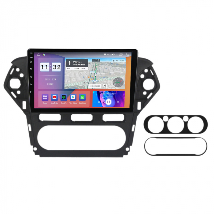 Navigatie Ford Mondeo din 2010-2014, Rezolutie 2K, Display QLED 9.5 inch, 4GB RAM si 64GB ROM, Android, Procesor Octacore, Slot sim 4G, Sunet DSP, Wireless Carplay si Android Auto, Camera Marsarier, U [4]