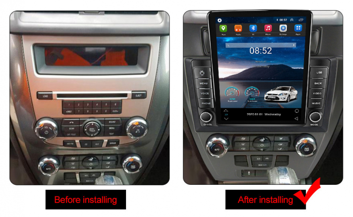 Navigatie Ford Mondeo Fusion 2009-2012 Ecran TESLA 9.7 inch, 8 GB RAM si 128 GB ROM, Android 15, Slot Sim 4G, Procesor Octa Core, Carplay Wireless si Android auto, Procesor Sunet Digital DSP [2]