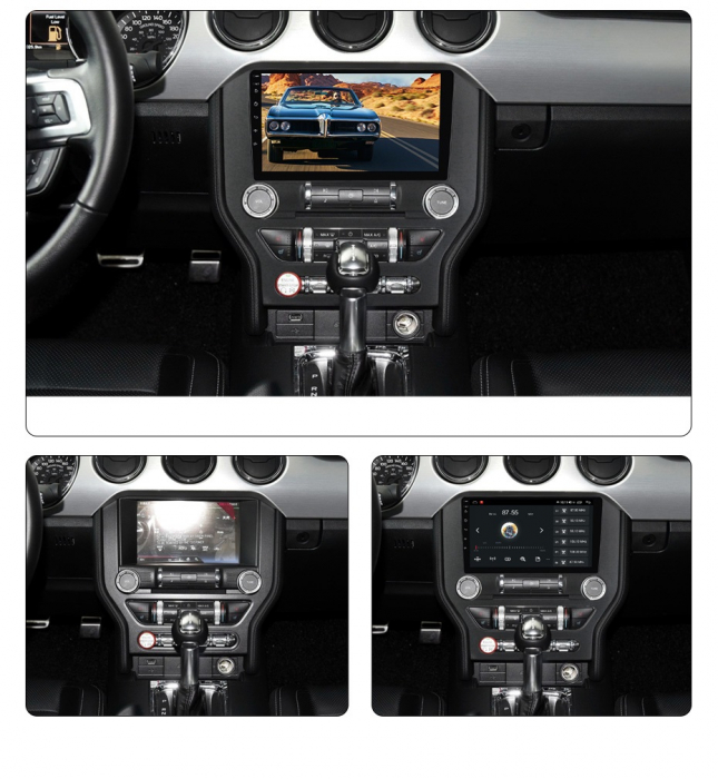 Navigatie Ford Mustang ( 2015 - 2020 ) 4 GB RAM si 64 GB ROM, Slot Sim 4G, Procesor Octa Core, Carplay, Sunet DSP, Android, Aplicatii, Usb, Wi Fi, Bluetooth [6]