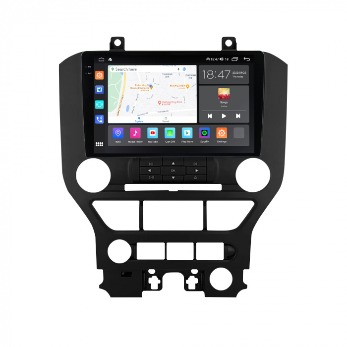 Navigatie Ford Mustang din 2014-2021, Rezolutie 2K, Display QLED 9.5 inch, 4GB RAM si 64GB ROM, Android, Procesor Octacore, Slot sim 4G, Sunet DSP, Wireless Carplay si Android Auto, Camera Marsarier, [3]