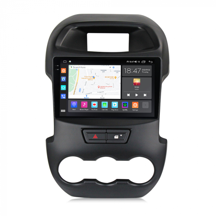 Navigatie Ford Ranger din 2011-2016, Rezolutie 2K, Display QLED 9.5 inch, 4GB RAM si 64GB ROM, Android, Procesor Octacore, Slot sim 4G, Sunet DSP, Wireless Carplay si Android Auto, Camera Marsarier, U [2]