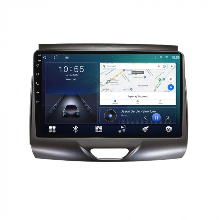 Navigatie Ford Ranger din 2015-2021 Android 14 , 4GB RAM , Procesor Quad Core , Wireless Carplay si Android auto , Display HD Touchscreen, Wi-Fi , Bluetooth, USB [2]