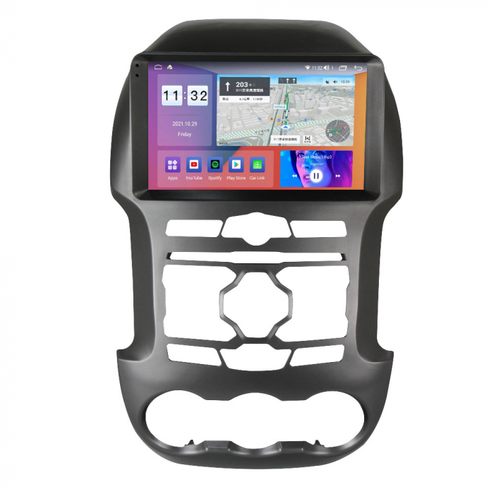 Navigatie Ford Ranger F250 si Mazda BT50 din 2011 - 2015, 4GB RAM si 64GB ROM, Ecran QLED 9 inch, Android 14, Procesor Octacore, Slot sim 4G, Sunet DSP, Wireless Carplay si Android Auto, Camera Marsar [3]