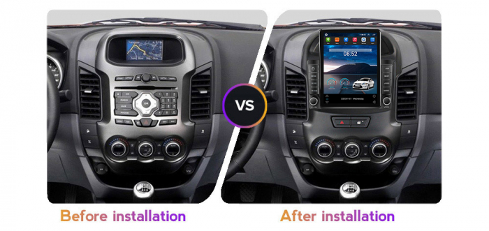 Navigatie Ford Ranger F250 si Mazda BT50 din 2011 - 2015, Display TESLA 9.5 inch, 2GB RAM si 32GB ROM, Wireless Carplay si Android Auto, Procesor Octacore, Slot sim 4G, Sunet DSP, Camera Marsarier, Bl [3]