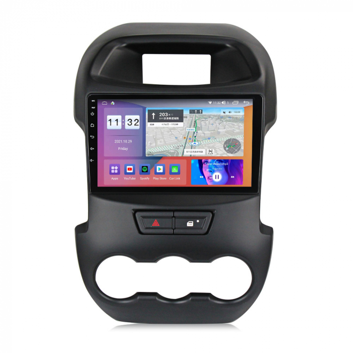 Navigatie Ford Ranger F250 si Mazda BT50 din 2011 - 2015, Rezolutie 2K, Display QLED 9.5 inch, 4GB RAM si 64GB ROM, Android, Procesor Octacore, Slot sim 4G, Sunet DSP, Wireless Carplay si Android Auto [3]