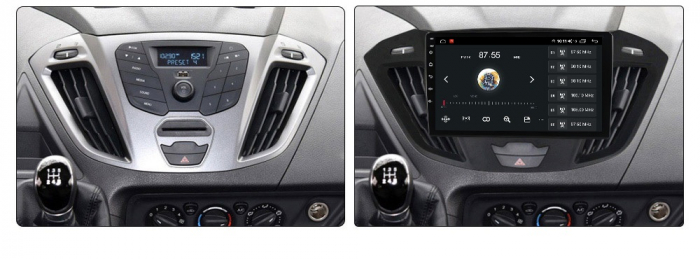 Navigatie Ford Transit din 2012 - 2019, 8GB RAM si 128GB ROM, Ecran QLED 9 inch, Android 14, Procesor Octacore, Slot sim 4G, Sunet DSP, Wireless Carplay si Android Auto, Camera Marsarier [2]
