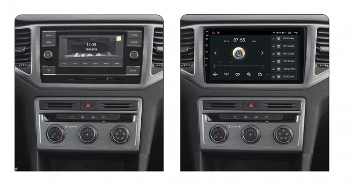 Navigatie Volkswagen Golf Jetta Tiguan Passat Seat Skoda dupa 2018, Android 14, 2GB RAM si 32GB ROM, Display IPS 9 inch, Camera Marsarier, Internet, Aplicatii, Wi Fi, Usb, Bluetooth [2]