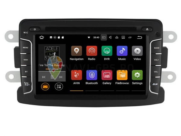 Navigatie Dacia Logan Duster Sandero Logdy Dokker , DVD PLAYER , Android 10 ,  2 GB RAM + 16 GB ROM , Internet , 4G , Aplicatii , Waze , Wi Fi , Usb , Bluetooth , Mirrorlink [1]