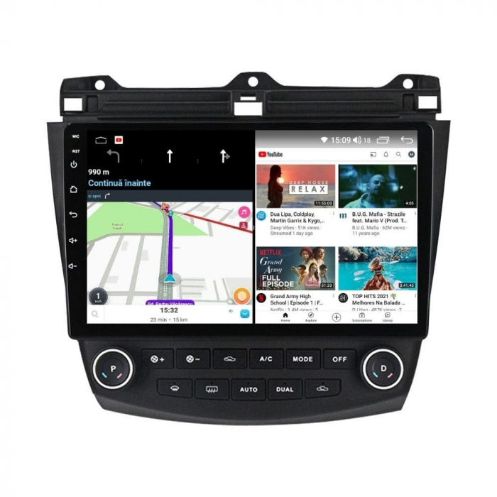 Navigatie Honda Accord 2003 - 2007 4GB RAM , Procesor Quad Core , Wireless Carplay si Android auto , Display HD Touchscreen, Wi-Fi , Bluetooth, USB [4]