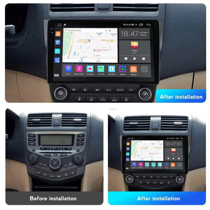 Navigatie Honda Accord 2003-2007 Rezolutie 2K , 4GB RAM+64GB ROM QLED [8]