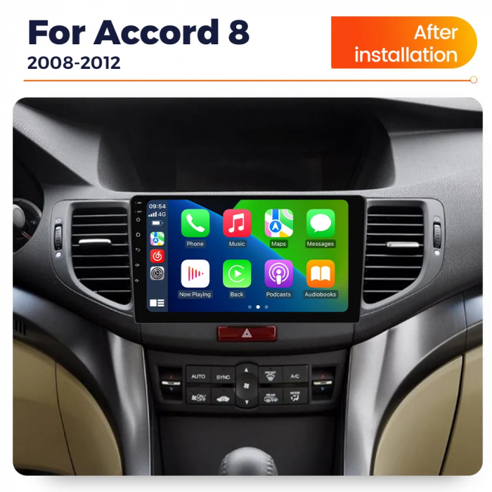 Navigatie Honda Accord 8 2008-2012 Android 14 , 2GB RAM QLED Carplay [4]