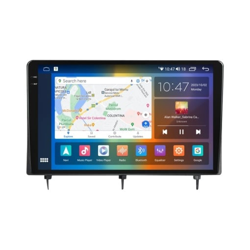 Navigatie Honda Civic 11 2021 - 2024 Rezolutie 2K, Ecran QLED 9.5 inch, 8GB RAM si 128GB ROM, Android, Procesor Octacore, Slot sim 4G, Sunet DSP, Wireless Carplay [3]