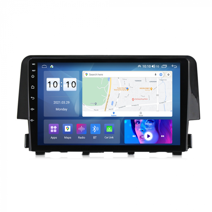 Navigatie Honda Civic ( 2016 - 2020 ) , Android , Display 9 inch , 2GB RAM + 32 GB ROM , Internet , 4G , Aplicatii , Waze , Wi Fi , Usb , Bluetooth , Mirrorlink [2]