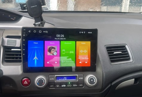 Navigatie Honda Civic din 2005-2012,  Android 14 , 4GB RAM, Octacore, Slot Sim 4G, DSP, GPS, Wi-FI, Carplay, Android Auto, USB, Bluetooth, Waze, Touchscreen, 9 inch [9]