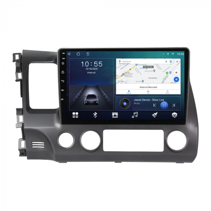 Navigatie Honda Civic din 2005-2012 Android 14 , 4GB RAM , Procesor Quad Core , Wireless Carplay si Android auto , Display HD Touchscreen, Wi-Fi , Bluetooth, USB [2]