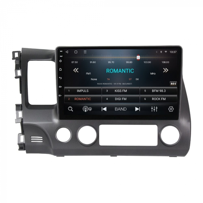 Navigatie Honda Civic din 2005-2012 Android 14 , 4GB RAM , Procesor Quad Core , Wireless Carplay si Android auto , Display HD Touchscreen, Wi-Fi , Bluetooth, USB [3]