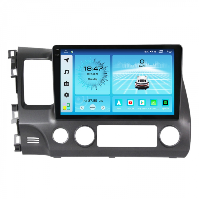 Navigatie Honda Civic din 2005-2012, Rezolutie 2K, Display QLED 9.5 inch, 4GB RAM si 64GB ROM, Android, Procesor Octacore, Slot sim 4G, Sunet DSP, Wireless Carplay si Android Auto, Camera Marsarier, U [2]