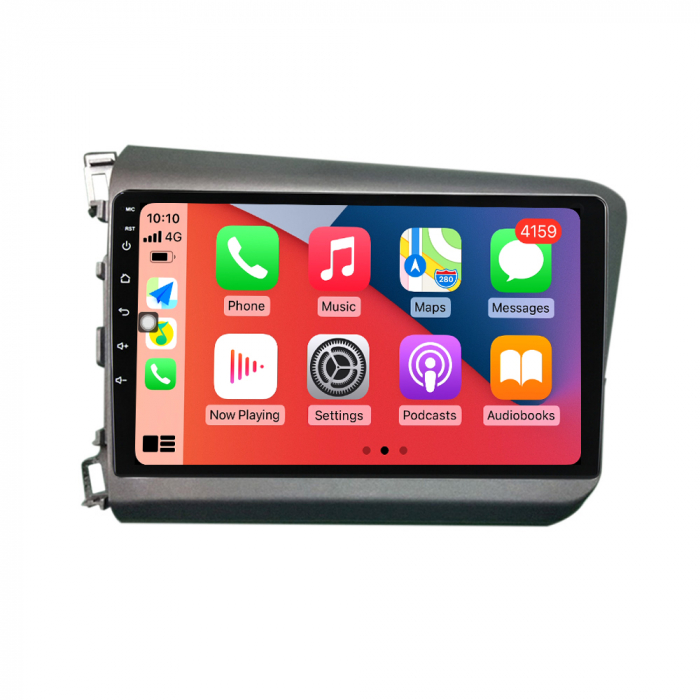 Navigatie Honda Civic din 2011 - 2015, 8GB RAM si 128GB ROM, Ecran QLED 9 inch, Android 14, Procesor Octacore, Slot sim 4G, Sunet DSP, Wireless Carplay si Android Auto, Camera Marsarier [2]