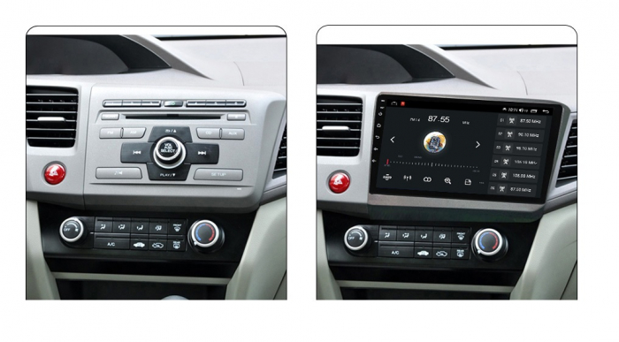 Navigatie Honda Civic din 2011-2015, Android 14, Wireless Carplay si Android Auto, 2GB RAM si 32GB ROM, Display IPS 9 inch, Camera Marsarier, Internet, Aplicatii, Wi Fi, Usb, Bluetooth [2]