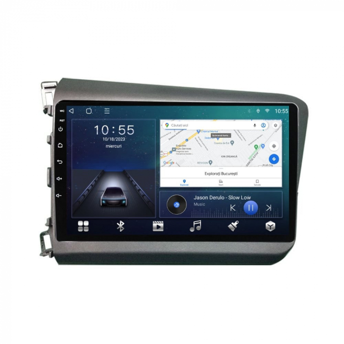 Navigatie Honda Civic din 2011-2015 Android 14 , 4GB RAM , Procesor Quad Core , Wireless Carplay si Android auto , Display HD Touchscreen, Wi-Fi , Bluetooth, USB [2]