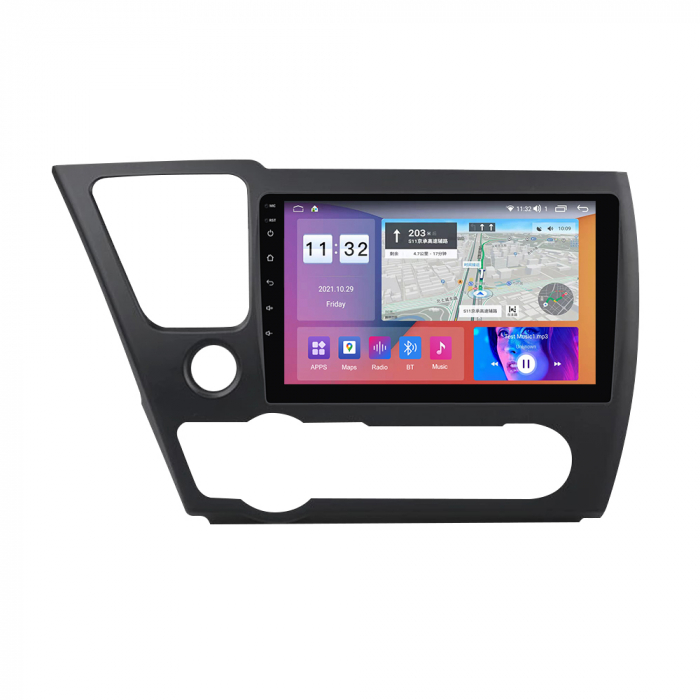 Navigatie Honda Civic din 2013 - 2016, 4GB RAM si 64GB ROM, Ecran QLED 9 inch, Android 14, Procesor Octacore, Slot sim 4G, Sunet DSP, Wireless Carplay si Android Auto, Camera Marsarier [4]