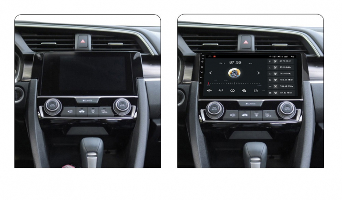 Navigatie Honda Civic din 2016 - 2020, 8GB RAM si 128GB ROM, Ecran QLED 9 inch, Android 14, Procesor Octacore, Slot sim 4G, Sunet DSP, Wireless Carplay si Android Auto, Camera Marsarier [2]