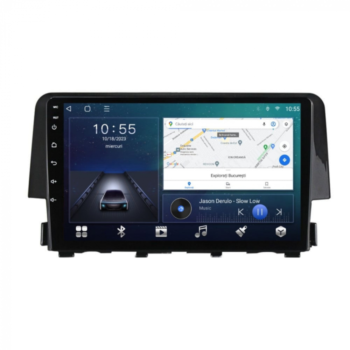 Navigatie Honda Civic din 2016 - 2020 Android 14 , 4GB RAM , Procesor Quad Core , Wireless Carplay si Android auto , Display HD Touchscreen, Wi-Fi , Bluetooth, USB [2]