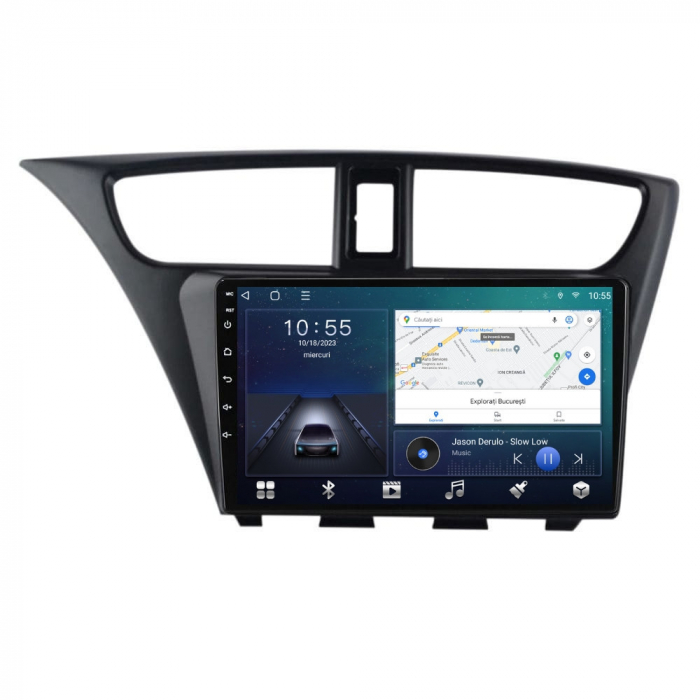 Navigatie Honda Civic Hatchback din 2012-2017 Android 14 , 4GB RAM , Procesor Quad Core , Wireless Carplay si Android auto , Display HD Touchscreen, Wi-Fi , Bluetooth, USB [2]