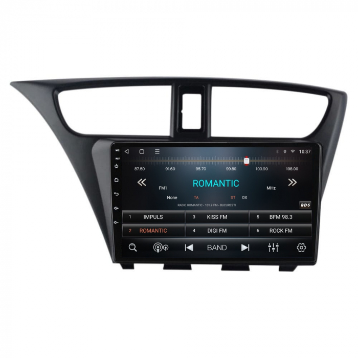 Navigatie Honda Civic Hatchback din 2012-2017 Android 14 , 4GB RAM , Procesor Quad Core , Wireless Carplay si Android auto , Display HD Touchscreen, Wi-Fi , Bluetooth, USB [3]