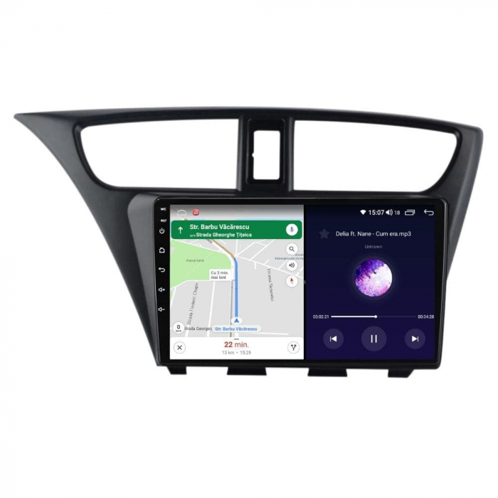 Navigatie Honda Civic Hatchback din 2012-2017 Android 14 , 4GB RAM , Procesor Quad Core , Wireless Carplay si Android auto , Display HD Touchscreen, Wi-Fi , Bluetooth, USB [4]