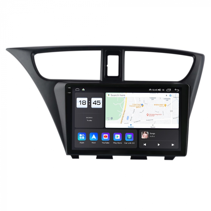 Navigatie Honda Civic Hatchback din 2012-2017, Rezolutie 2K, Ecran QLED 9.5 inch, 8GB RAM si 128GB ROM, Android, Procesor Octacore, Slot sim 4G, Sunet DSP, Wireless [3]