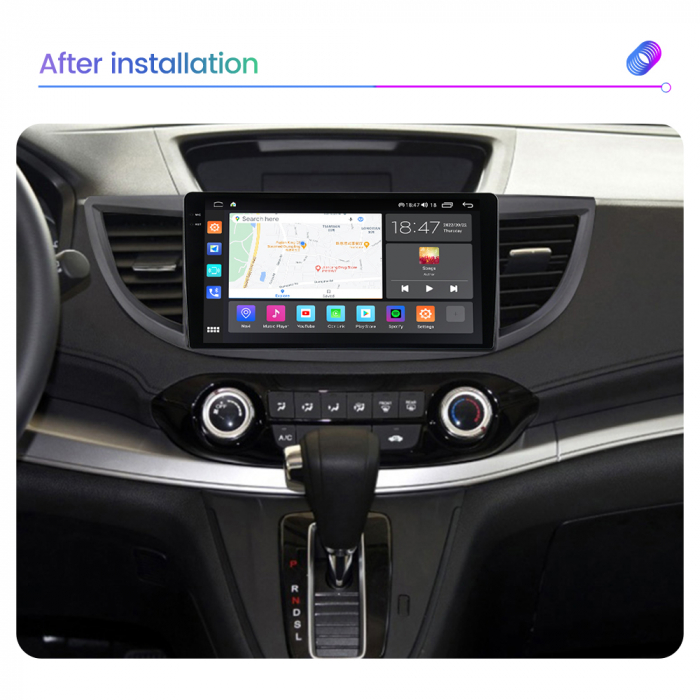 Navigatie Honda CRV din 2012-2016, Rezolutie 2K, Ecran QLED 9.5 inch, 8GB RAM si 128GB ROM, Android, Procesor Octacore, Slot sim 4G, Sunet DSP, Wireless Carplay si Android Auto, Camera Marsarier [5]