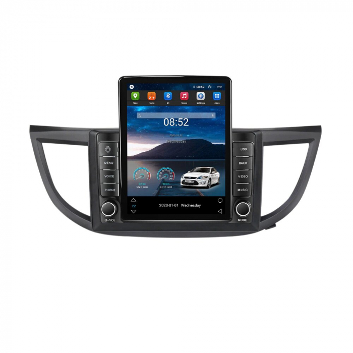 Navigatie Honda CRV din 2012-2017, Display TESLA 9.5 inch, 2GB RAM si 32GB ROM, Wireless Carplay si Android Auto, Procesor Octacore, Slot sim 4G, Sunet DSP, Camera Marsarier, Bluetooth, USB, Wi Fi, Ra [2]