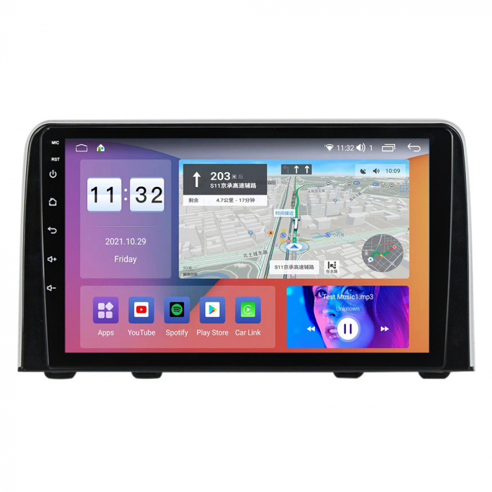Navigatie Honda CRV din 2016-2019, Android 14, Wireless Carplay si Android Auto, 2GB RAM si 32GB ROM, Display IPS 9 inch, Camera Marsarier, Internet, Aplicatii, Wi Fi, Usb, Bluetooth [2]