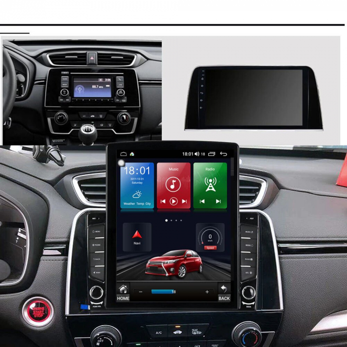 Navigatie Honda CRV din 2016-2019, Display TESLA 9.5 inch, 2GB RAM si 32GB ROM, Wireless Carplay si Android Auto, Procesor Octacore, Slot sim 4G, Sunet DSP, Camera Marsarier, Bluetooth, USB, Wi Fi, Ra [2]