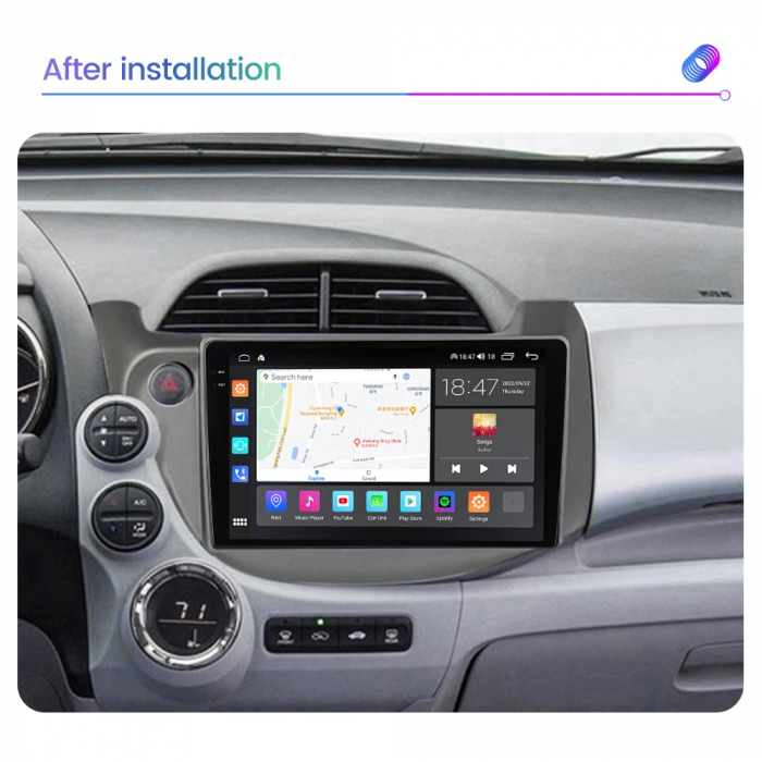 Navigatie Honda Fit Jazz 2 2007-2014 Android 14 , 2GB RAM QLED Carplay [6]