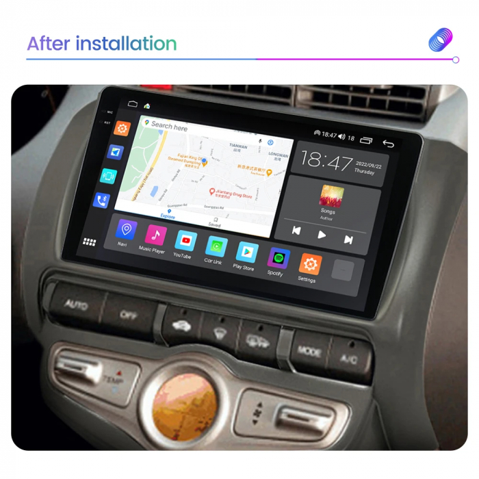 Navigatie Honda Fit Jazz City LHD 2002-2007 Android 14 , 4GB RAM+64GB ROM QLED [5]